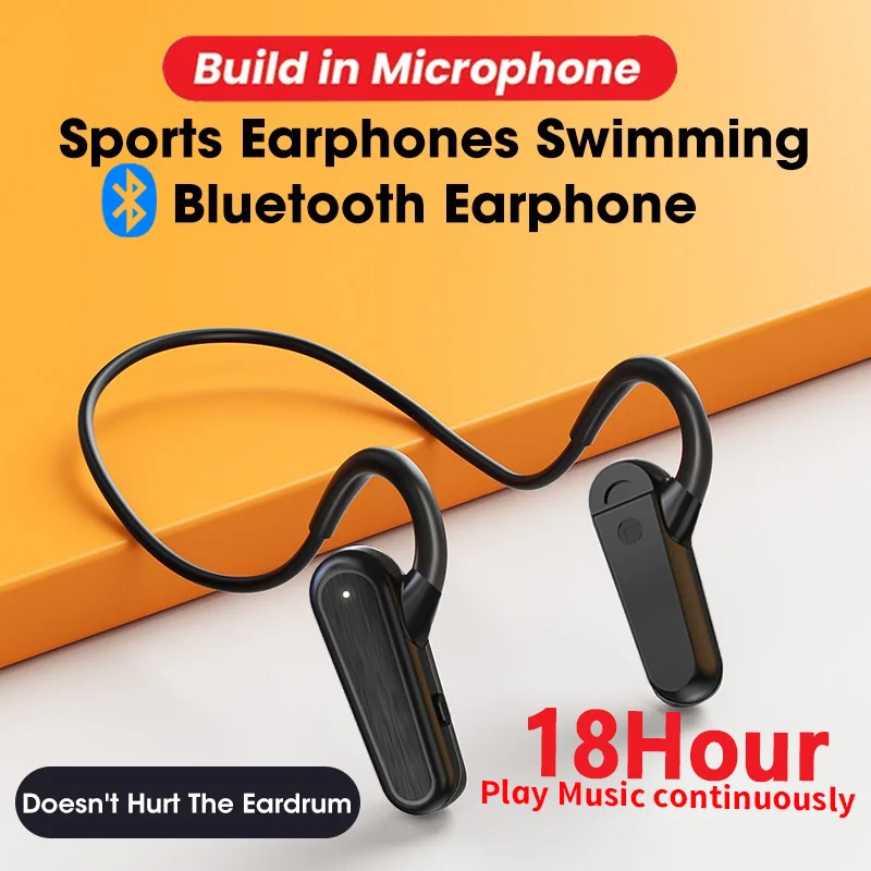 Original Bone Conduction Headphones Wireless Headset Sports Bluetooth 5.3 Headset Bone-in Ear Headset with Microphone for Riding