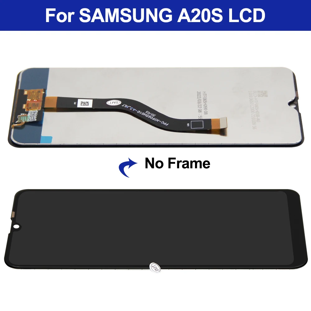 A20S Display Screen Replacement, for Samsung Galaxy A20s A207 A207F Lcd Display Digital Touch Screen with Frame Assembly