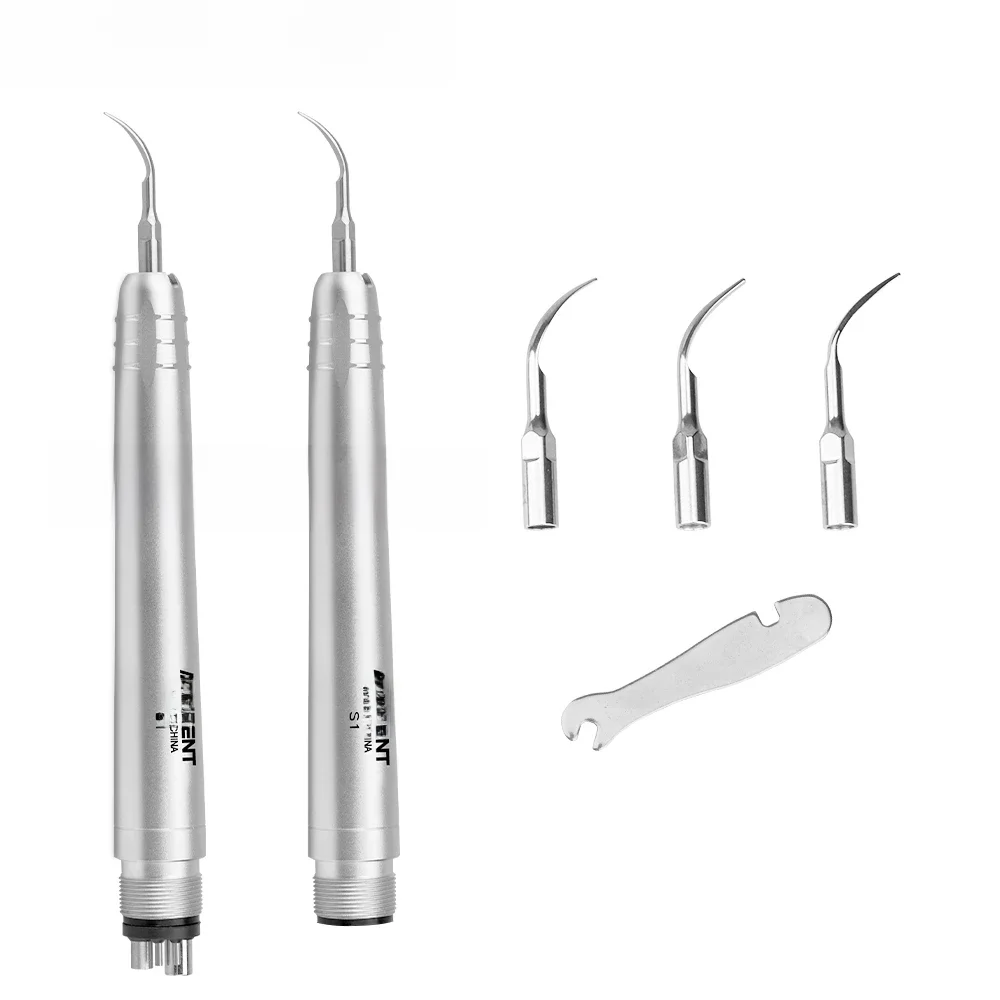 Dental ultradźwiękowy skaler powietrzny z 3 końcówkami środek do usuwania kamienia nazębnego narzędzie do czyszczenia rękojeść wybielający środek do czyszczenia zębów laboratorium dentystyczne — zdjęcie 2