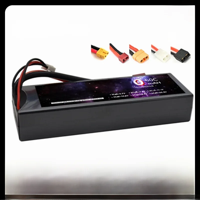 Teranty Lipo batterie 2s 5200mAh 7.4V 60C étui rigide avec prise T TRX TAMIYA XT90 pour voiture RC bateau hélicoptère camion Truggy Traxxas