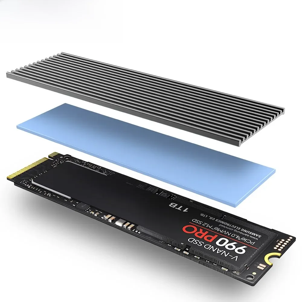 JEYI M.2 SSD-Kühlkörper, Aluminium-NVMe-Kühler 2280, Solid-State-Laufwerke, Kühler mit Silikon-Wärmeleitpad für PS5, Laptop, Desktop