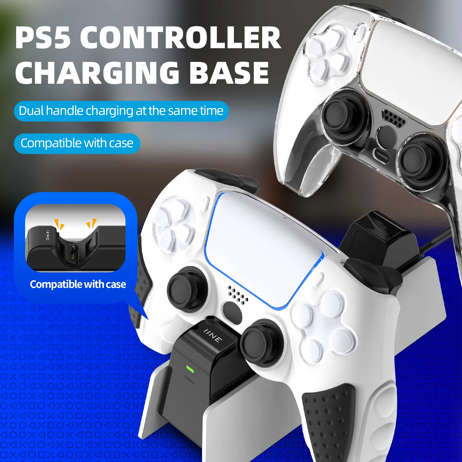 Iine PS5 Controller Oplaadstation Dual Controller Opladen Compatibel PlayStation5 Controller