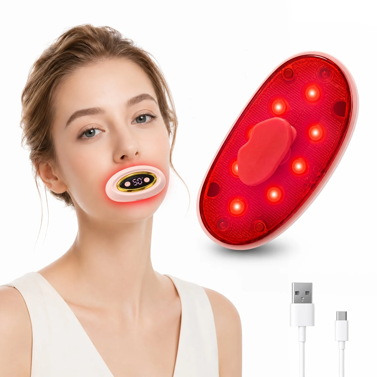 2 in 1 Red Light Lip Plumper and Eye Care