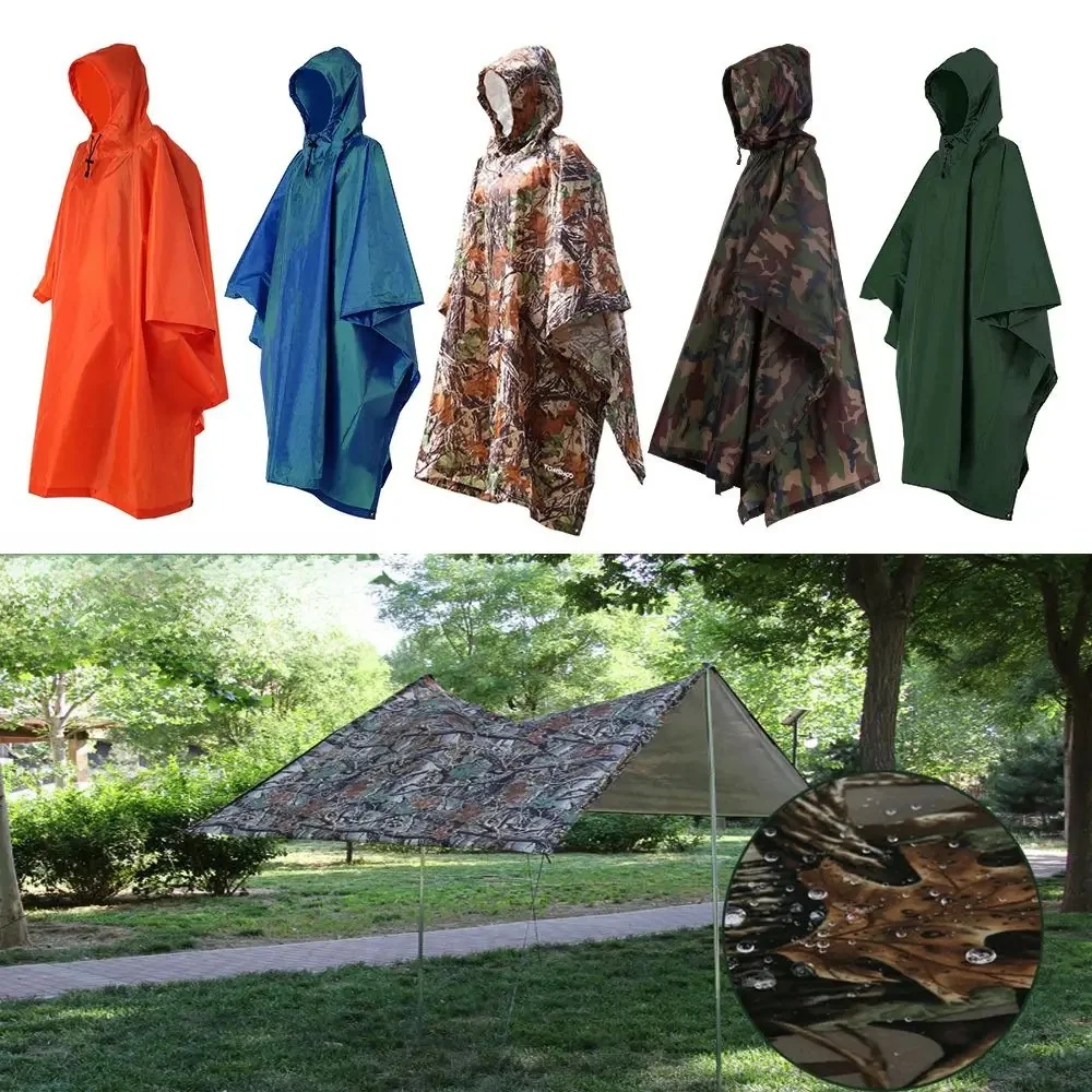 AliExpress 3 in 1 Raincoat Backpack Rain Cover Rain Coat Hood Hiking Cycling Rain Cover Poncho Waterproof Tent Outdoor Camping Tent Mat