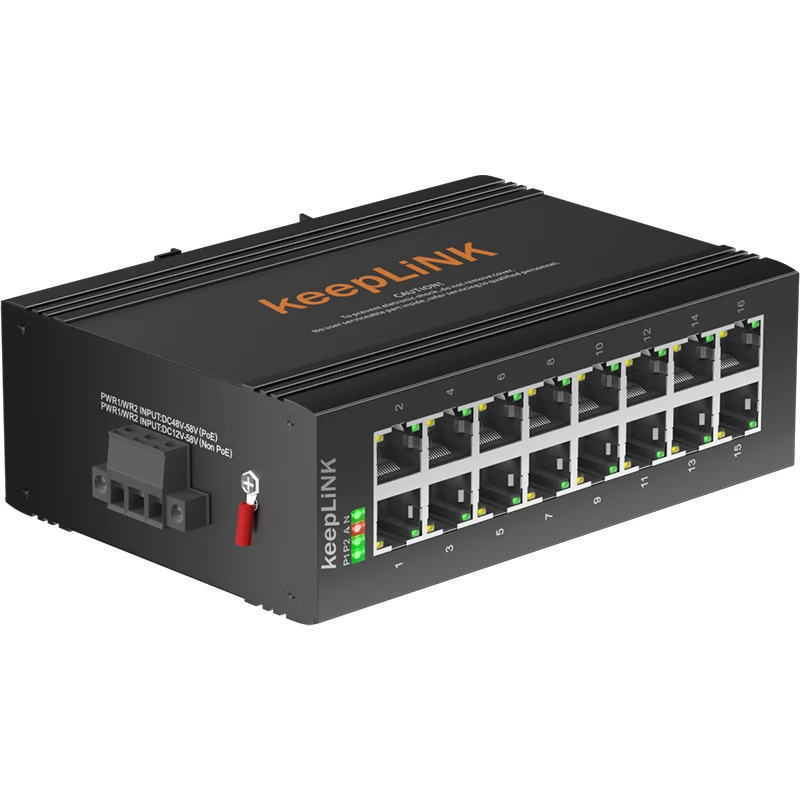 Imagem -03 - Comutador de Rede Industrial do Ethernet Gigabit de 16 Portas 100 Mbps 1000 Mbps Ip40