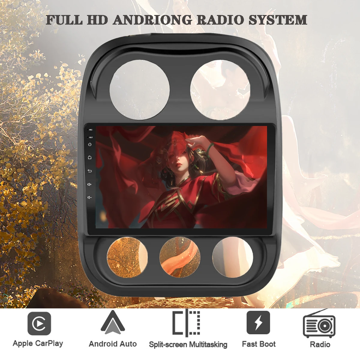 

Multimedia Player GPS Navigation For Jeep Compass 2011 2012 2013 2014 2015 2019 Android 14 8G 128G Car Radio 2Din DVD Cassette