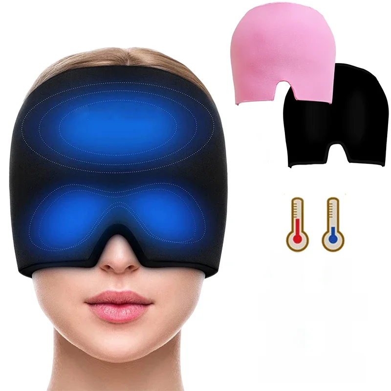 Gel glace maux de tête soulagement de la Migraine chapeau compresse froide thérapie casquette glace tête enveloppement Pack masque pour les yeux pour soulager la pression douleur chapeau de glace