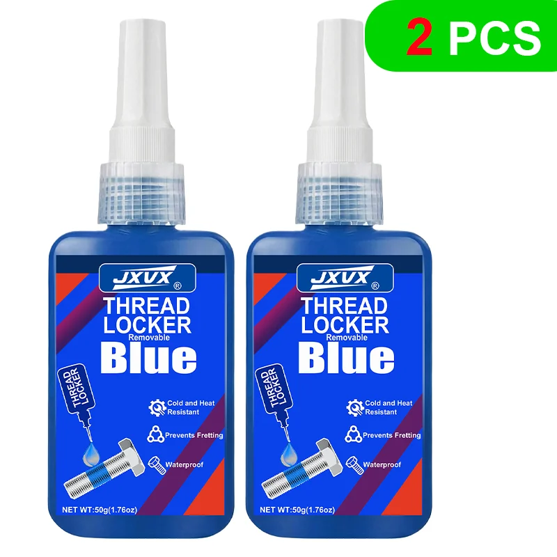 Schroefdraadborgmiddel 243 271 Schroefdraadborgmiddel (vergelijkbaar met Loctite) Anaërobe lijm Afdichtmiddel Gemiddelde tot hoge sterkte, oliebestendig, bestand tegen hoge temperaturen Blauw,