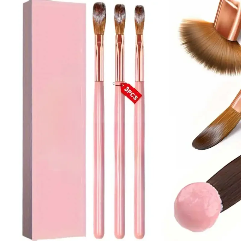Professional Acrílico Unha Brush Set, Pó Extensão, 3D Escultura, Manicure Salon Ferramentas, 3Pcs,