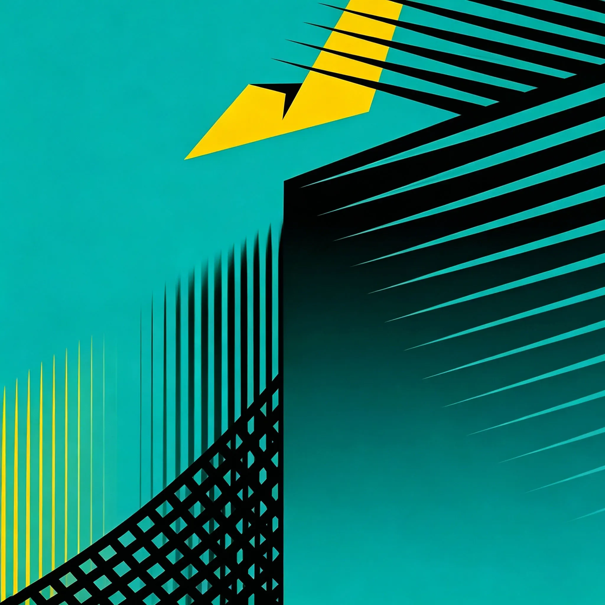 Herren Kompressions-T-Shirt mit geometrischem Tech-Print in Teal-Gelb, atmungsaktiv, schnelltrocknend, hochelastisch, Kurzarm, für Fitness und Sport – Detail 6
