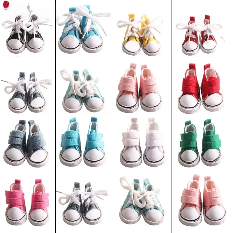 14'' Fashion Cute 5 cm Canvas 13 Colors Doll Shoes Snekers For 1/6 BJD Dolls Russian DIY Handmade Toys Shoes For Nancy Lesly — zdjęcie 2