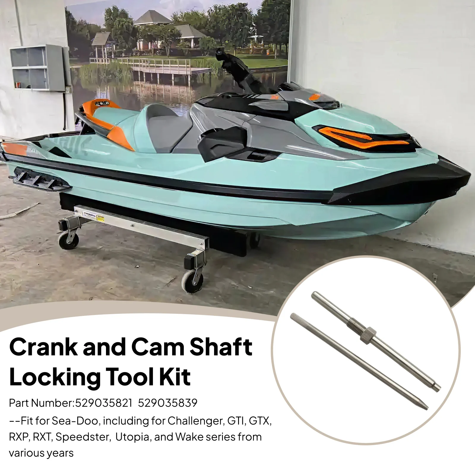 

Набор инструментов для блокировки коленвала и распределительного вала, запасные части для обслуживания, замена запасных частей для Sea-doo Rxp Utopia Challenger GTI