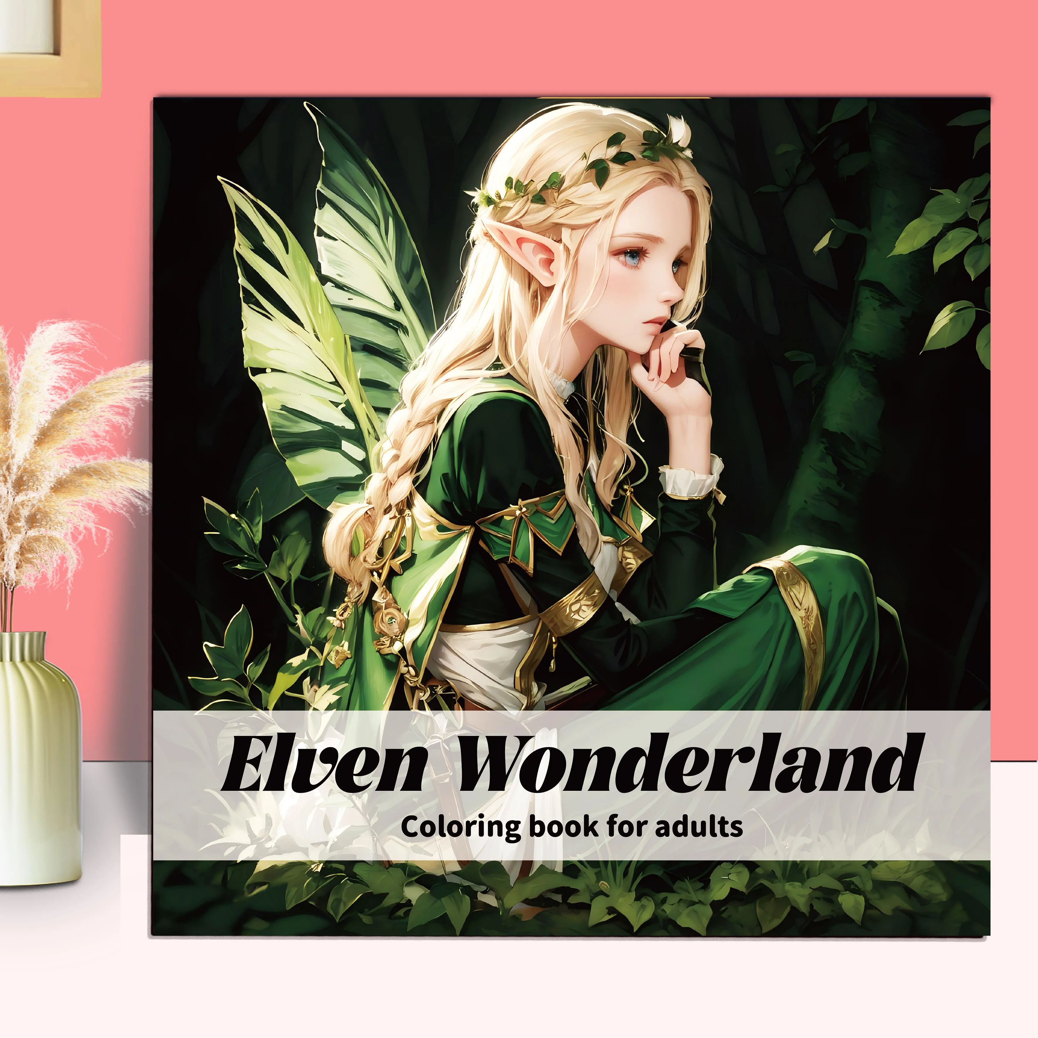 1 Buah Buku Mewarnai Elven Wonderland 20 Halaman Buku Gambar Dewasa Elf Gambar Lukisan Grafiti Dapat Rileks dan Menghilangkan Stres