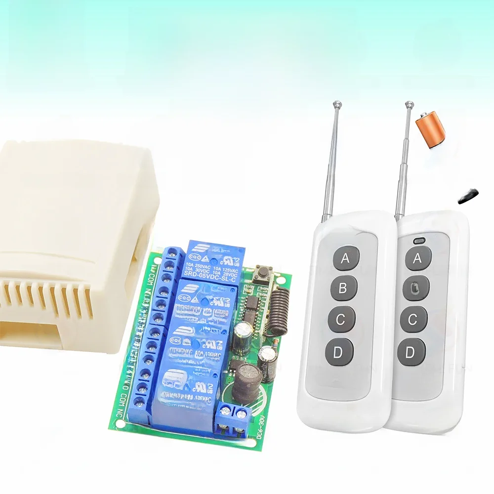 HF-Funk fernbedienung schalter 433MHz Gleichstrom 6V 12V 24V Trocken kontakt 10a Relais empfänger,