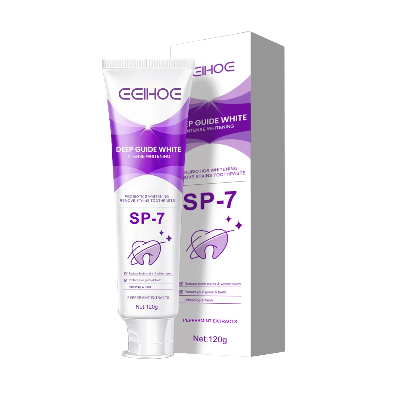 Eelhoe 120g Sp7 dentifrice probiotique blanchiment des dents soin des gencives éclaircir jaune soins bucco-dentaires réparation haleine fraîche nettoyage des taches de dents