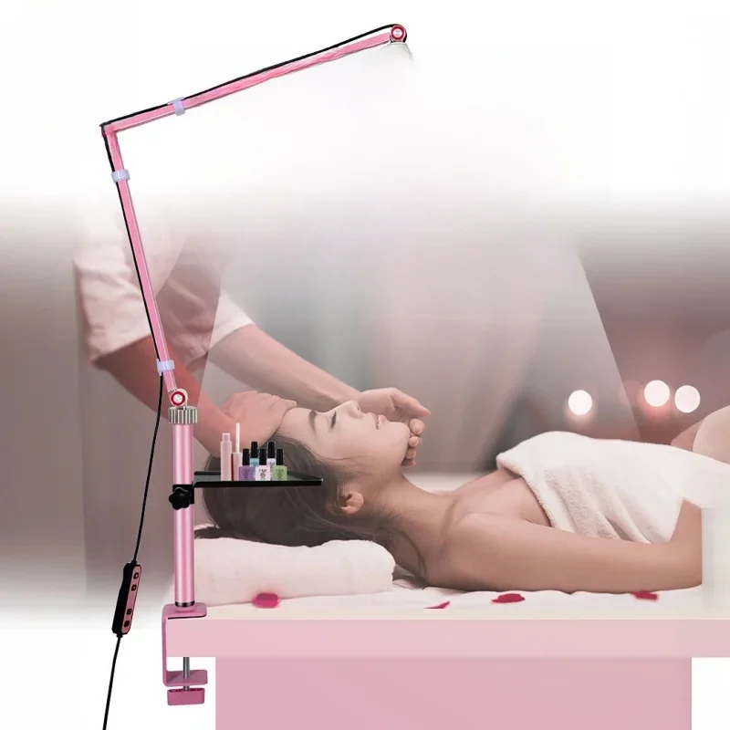 2025 Free Logo 24W 16inch Clamp Desktop Cosmetic Fill LED Eyelash Extension Half Moon Lamp Lashes Studio Light for Beauty Tattoo — zdjęcie produktu 7