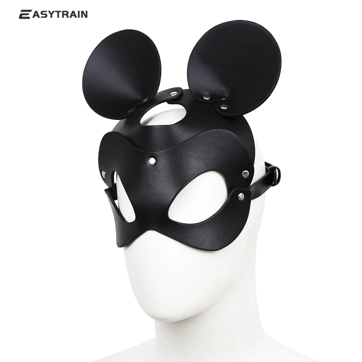EASYTRAIN Cat Woman/Rabbit/Mouse Handwork Mask for Cosplay Costume and Rivets Cat Women Masquerade Mask