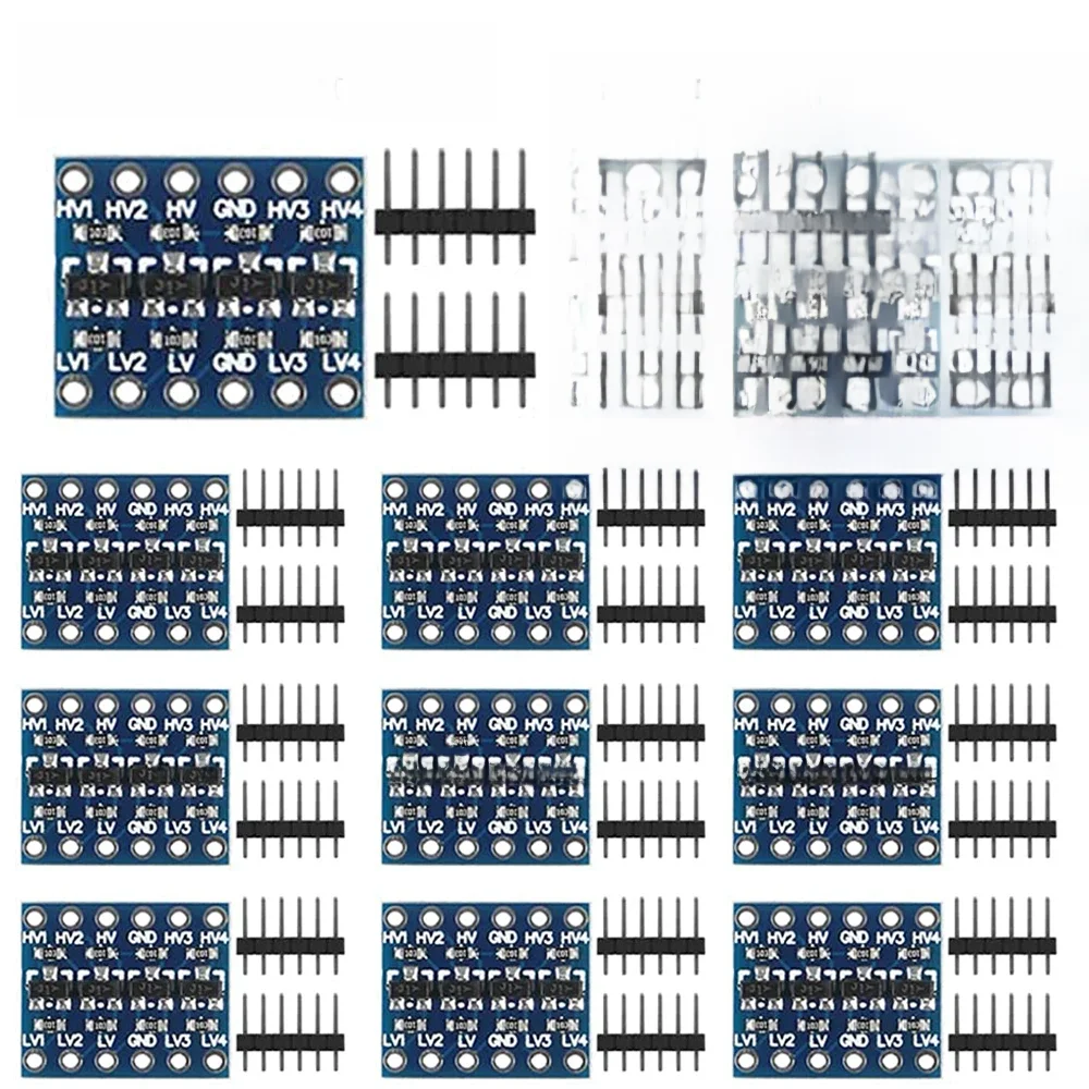 10 sztuk 4 kanały IIC I2C konwerter poziomu logicznego moduł dwukierunkowy 3.3V do 5V Shifter dla Arduino — zdjęcie 2