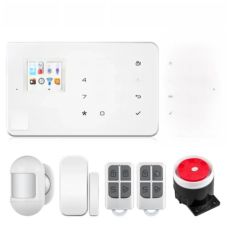 KERUI Tuya inteligentny system alarmowy WIFI GSM współpracuje z Alexa Home czujnik ruchu antywłamaniowego czujnik dymu drzwi okno aplikacja — zdjęcie 2