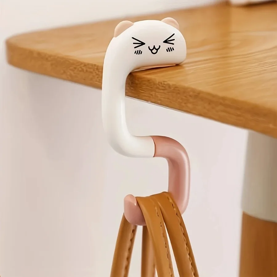 1 Piece Pink Handbag Hook, Portable Hand, Lightweight and Easy To Install, Suitable for Desks and Office Desks