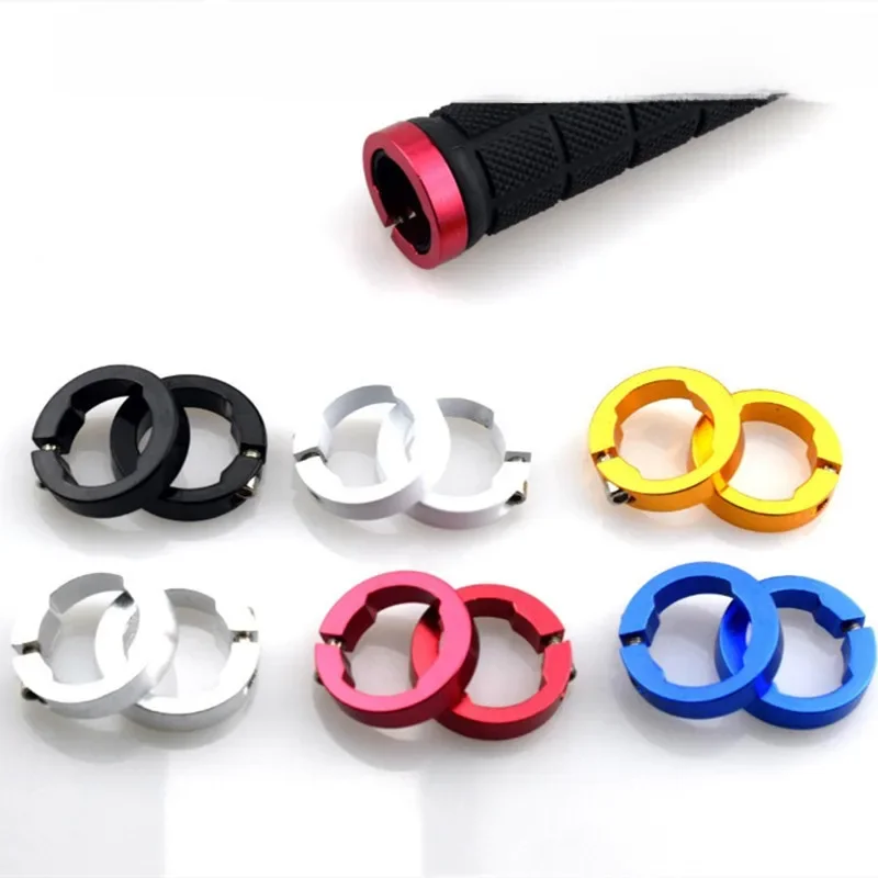 AliExpress 1pair anodized bike grip lock ring aluminum alloy 8mm for bike 22.2mm bar grips ring lock on gold