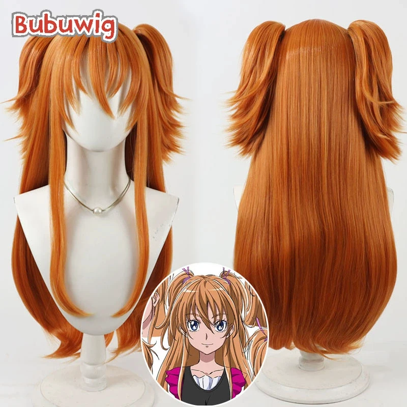 

Bubuwig Синтетические волосы Hojo Hibiki Косплей Парики Futari wa Pretty Cure Cure Melody 80 см Длинный оранжевый парик с хвостиком Термостойкий