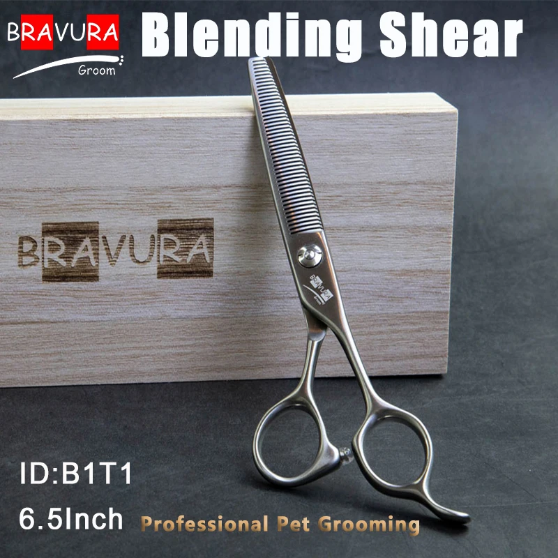 Pet grooming mistura tesoura desbaste profissional artesanal 6.5 grocão gato alta qualidade groomer liquidificador steel440ccutting