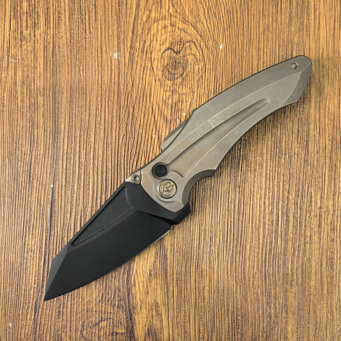 KBknives Kb400 Sumo Folding Knife Stonewash CPM20cv Blade Titanium Handle EDC Knife