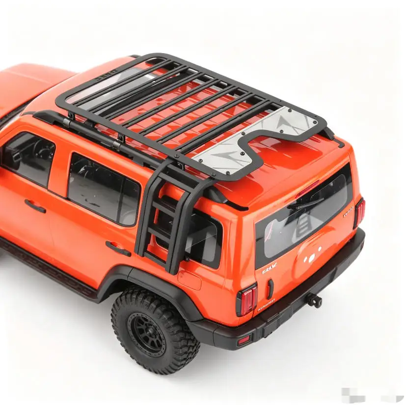 D1RC Metal Simulation Roof Rack Non-destructive Mount Extension Luggage Rack fit for KM Thor Tank 300 1/8 RC Crawler Model Car