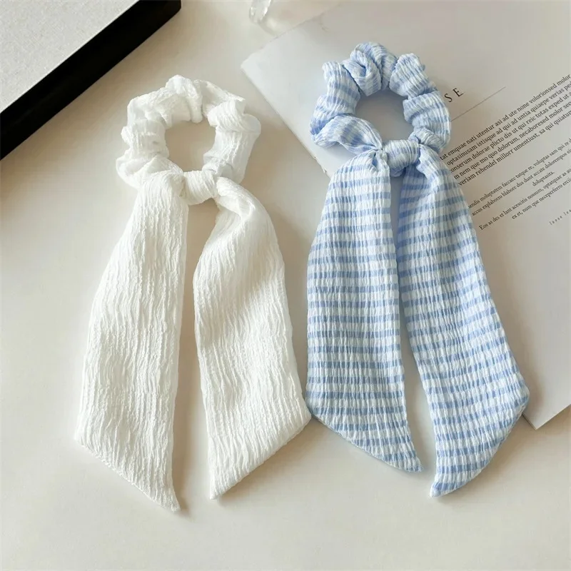 Rubans de cheveux mignons Style fille Mori japonais pour femmes, chouchous esthétiques frais pour queue de cochon, nouvel an 2025