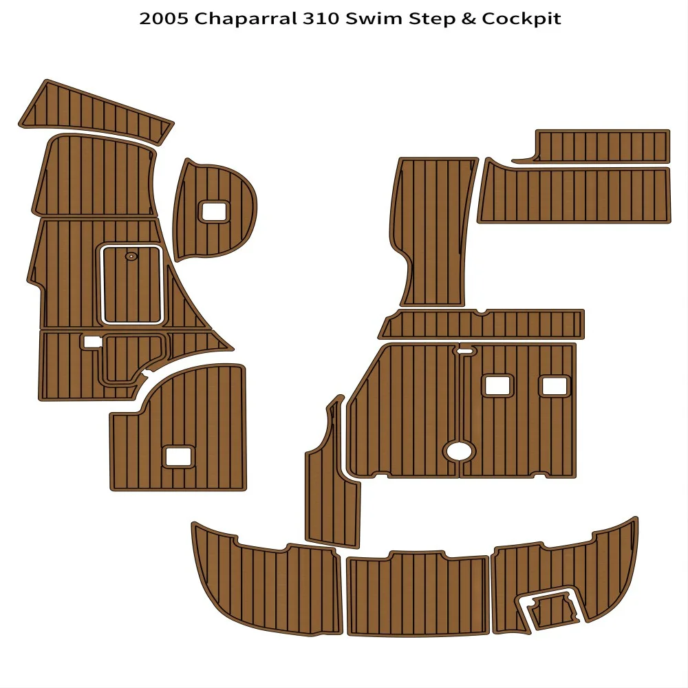 

2005 Chaparral 310 Swim Platform Cockpit Boat EVA Foam Teak Deck Floor Pad Mat