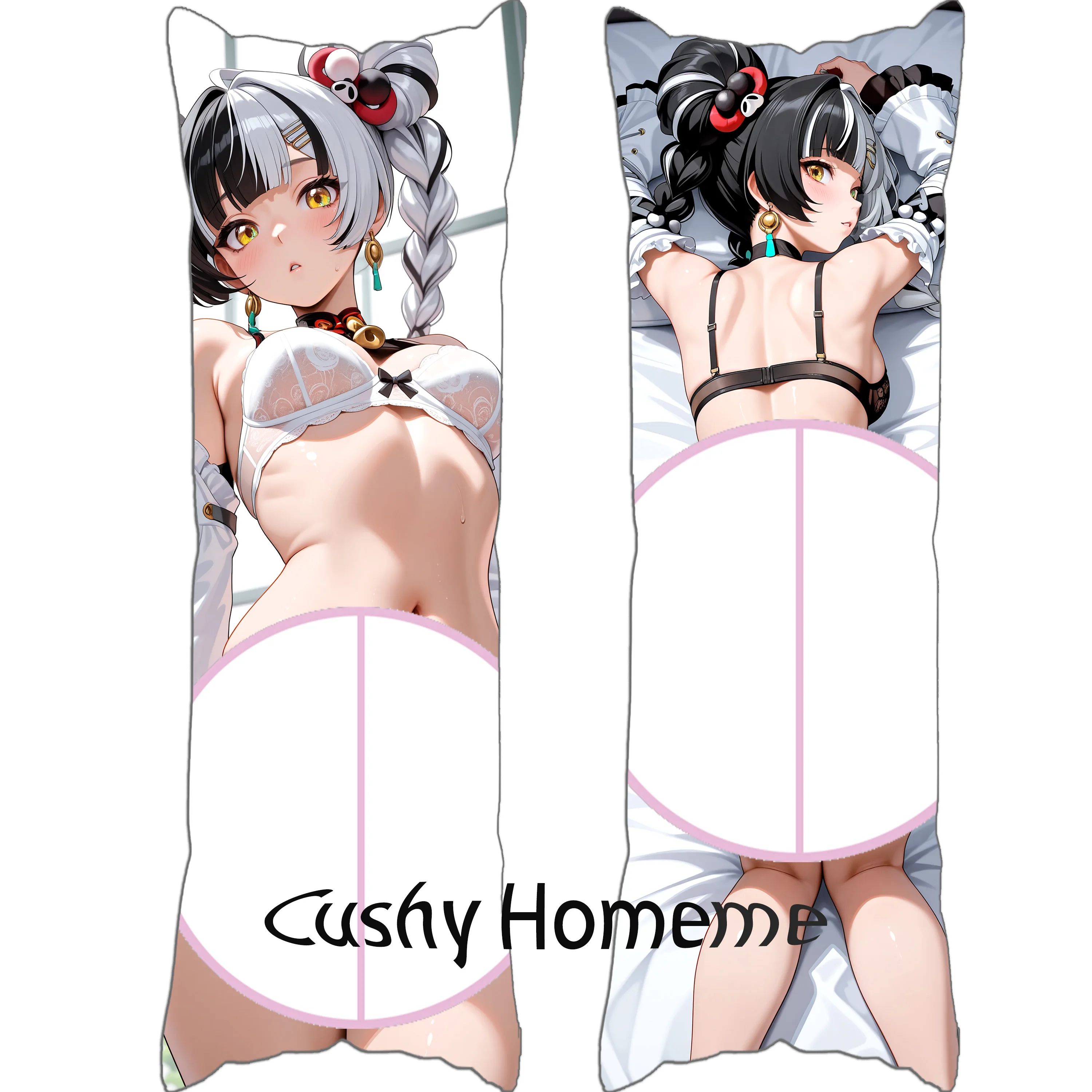 

Наволочка Dakimakura 2WT 50x150 см - Двусторонняя подушка Dialyn Zone R18 + Аниме Waifu для тела для отаку, подарок для взрослых