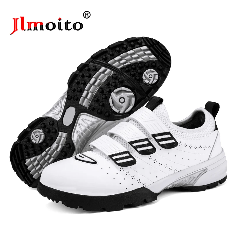 

Men Women Leather Golf Shoes Beginners Non-slip Spikes Golf Sneakers Golf Training Sneakers Quick Lacing Golf Athletic Shoes New