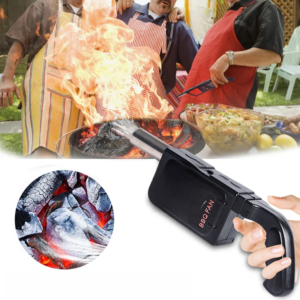 Ventilador elétrico portátil para churrasco, Air Blower, Portátil para acampamento ao ar livre,