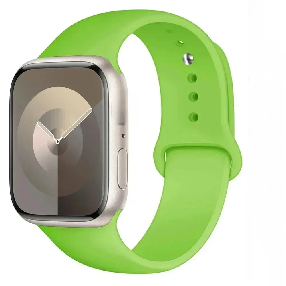 Pasek do zegarka Apple Watch Ultra 2 49 mm 44 mm 45 mm 40 mm 41 mm 42-38 mm Silikonowa bransoletka iwatch serii 8 7 6 5 4 3 SE 9 — zdjęcie 2