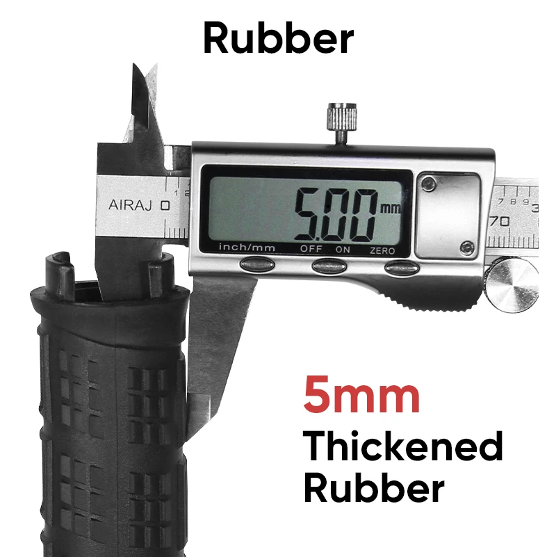 BUCKLOS 자전거 그립 고무 부드럽고 편안한 22.2mm 핸들 바 그립 미끄럼 방지 산악 자전거 핸들 바 잠금 그립 자전거 부품 크기 비교