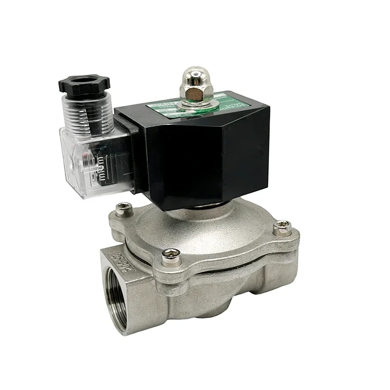 1/2 "3/4" 1 "2" Normaal Gesloten Elektrische Magneetventiel Water 24V 230V 24V 12V Roestvrij Staal Ip65 Din Spoel Hoge Temperatuur - afbeelding 2