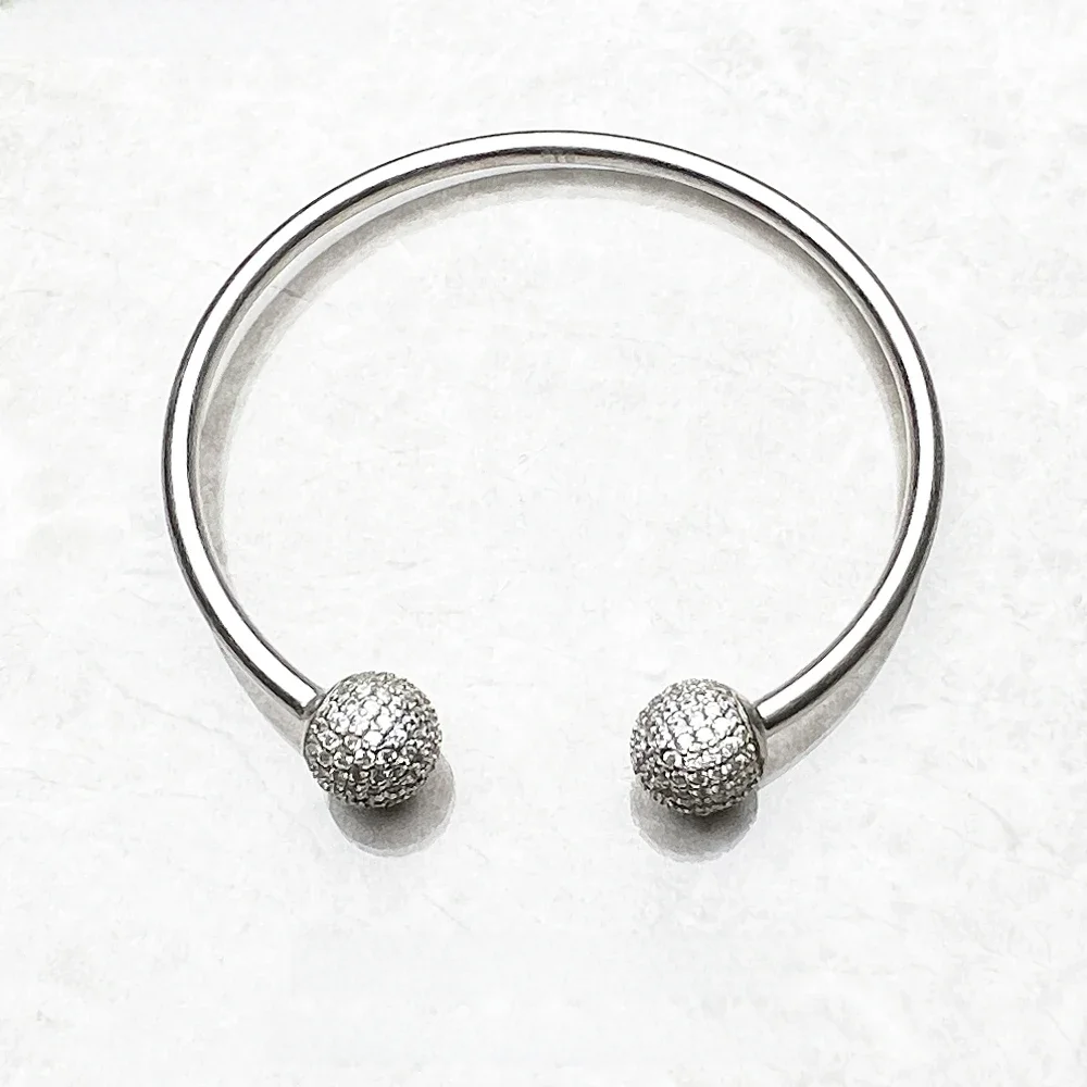 Bransoletka Bangles Disco Ball Europe Style Fashion Glam Biżuteria Prezent Dla Kobiet Brand New Good In 925 Sterling Silver Soul — zdjęcie 2