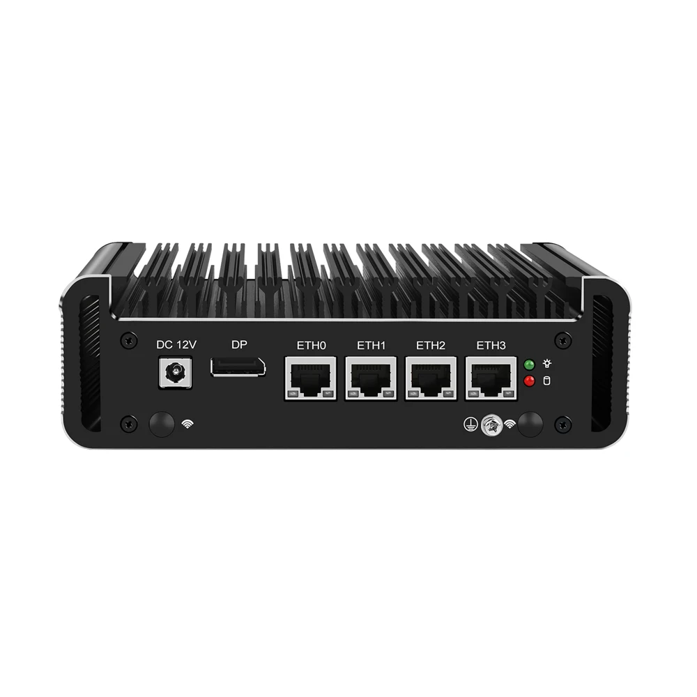 Micro Firewall Apparaat, Mini Pc, Intel J4125, Hunsn RJ21, Pfsense Plus,Mikrotik, Opnsense, router Pc, 4Intel 2.5GbE I226-V, Dp, Hd