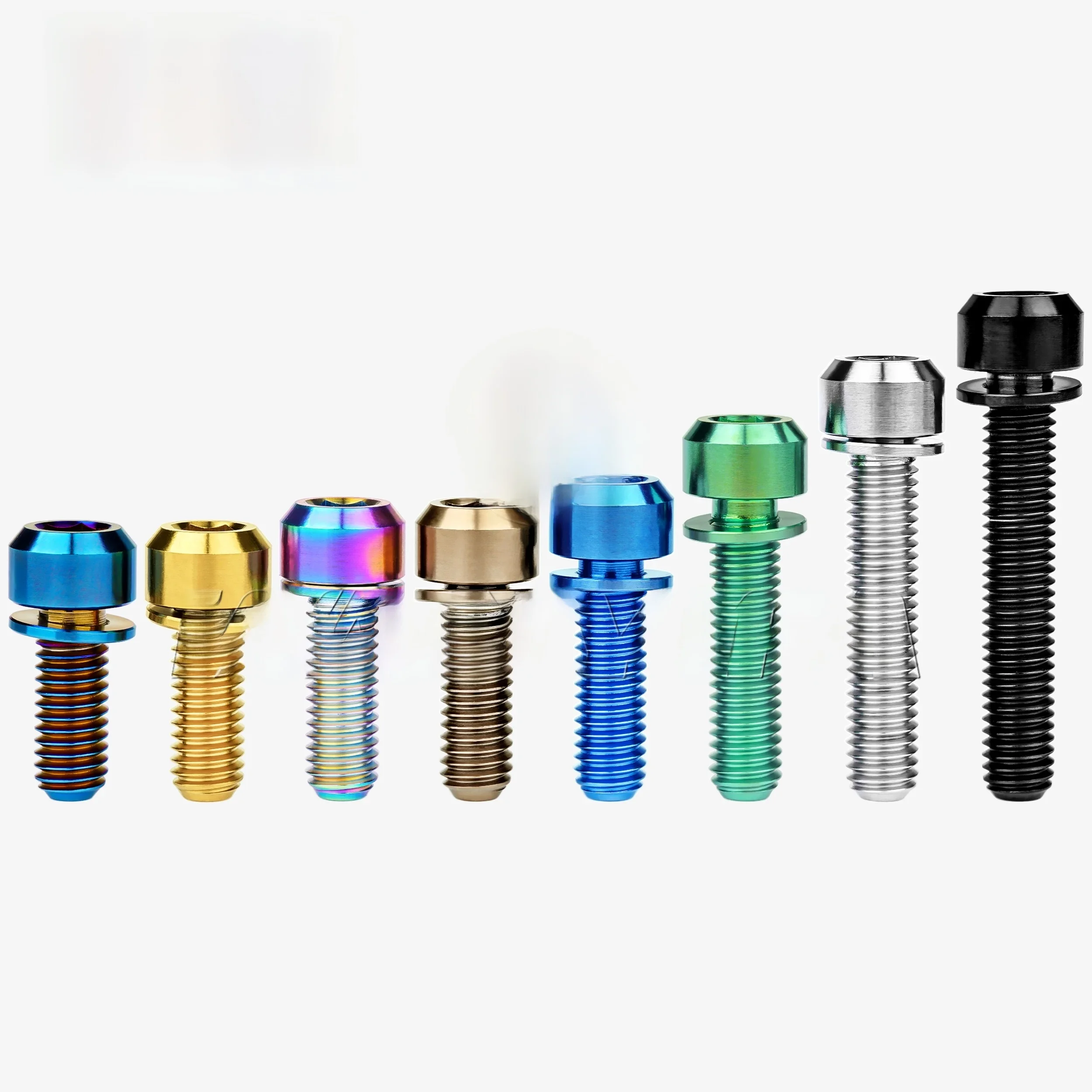 AliExpress Wanyifa Titanium Bolt M6x16/18/20/25/30/35mm Allen Hex Screws with Washer for Bicycle Disc Brake Upgrade V brake Hub Fixed
