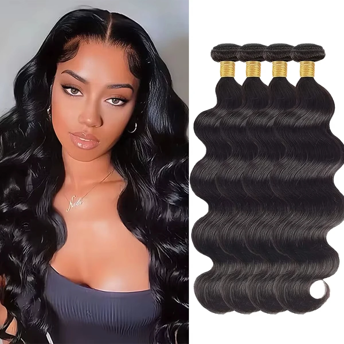 

15A Пучки человеческих волос объемной волны Необработанные пучки волнистых волос Бразильские волосы Remy 1 3 4 Пучки наращивания с двойным утком для женщин