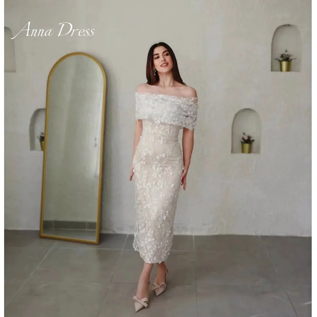 

Anna Embroidered Lace Evening Dresses Woman Elegant Dresses for Women Gala Party Dress Strapless Fish Tail White