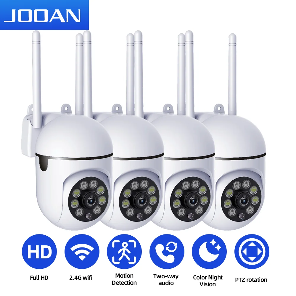 

Беспроводная Wi-Fi камера JOOAN 3 МП для улицы с 5-кратным зумом, PTZ, автослежением, двусторонней аудиосвязью для домашней безопасности и видеонаблюдения