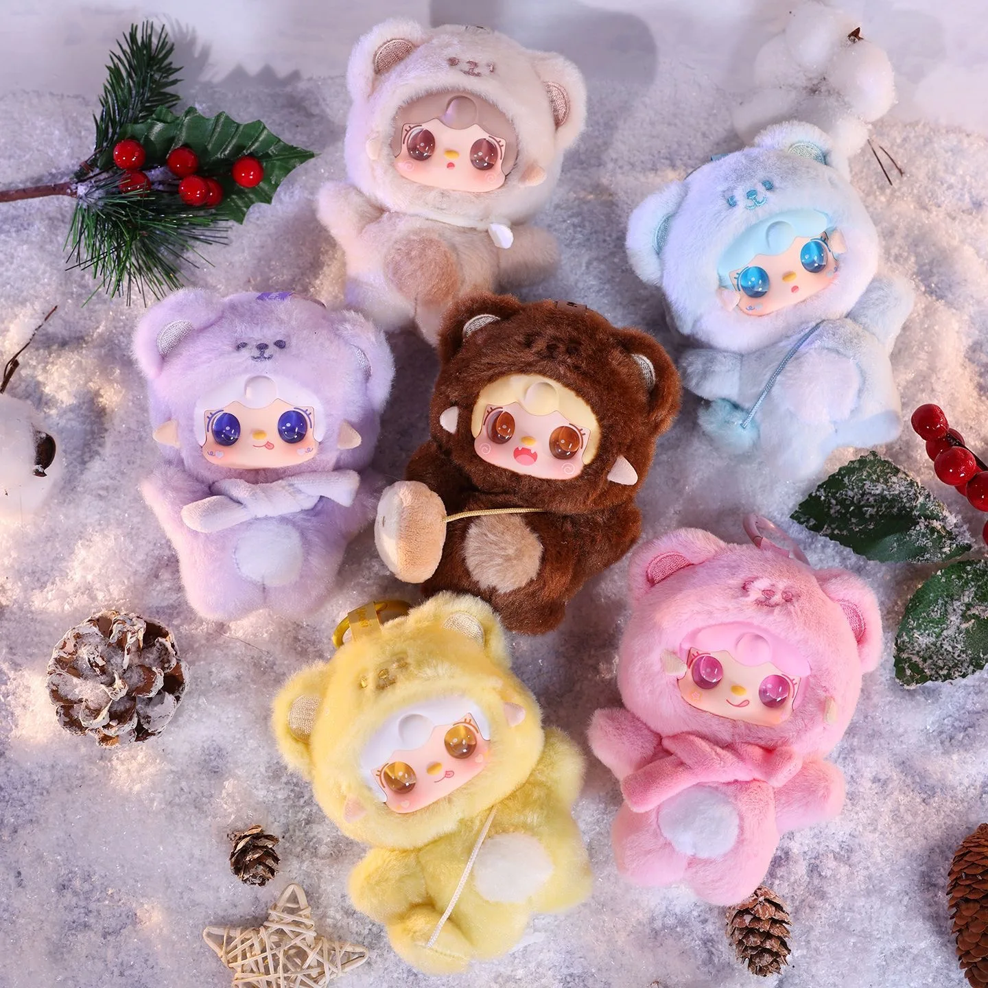 

Oxygen yooki new bite bear trendy blind box vinyl doll authentic cute bag pendant doll elegant yet cute