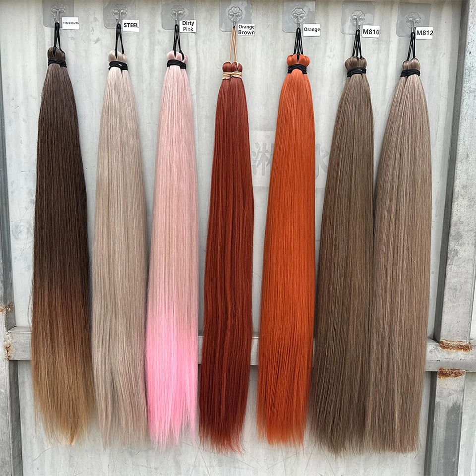 Magicae heat resistant straight hair colorful Cold Fusion Micro Nano Hair Extensions For Women Ocean Wave Hair.