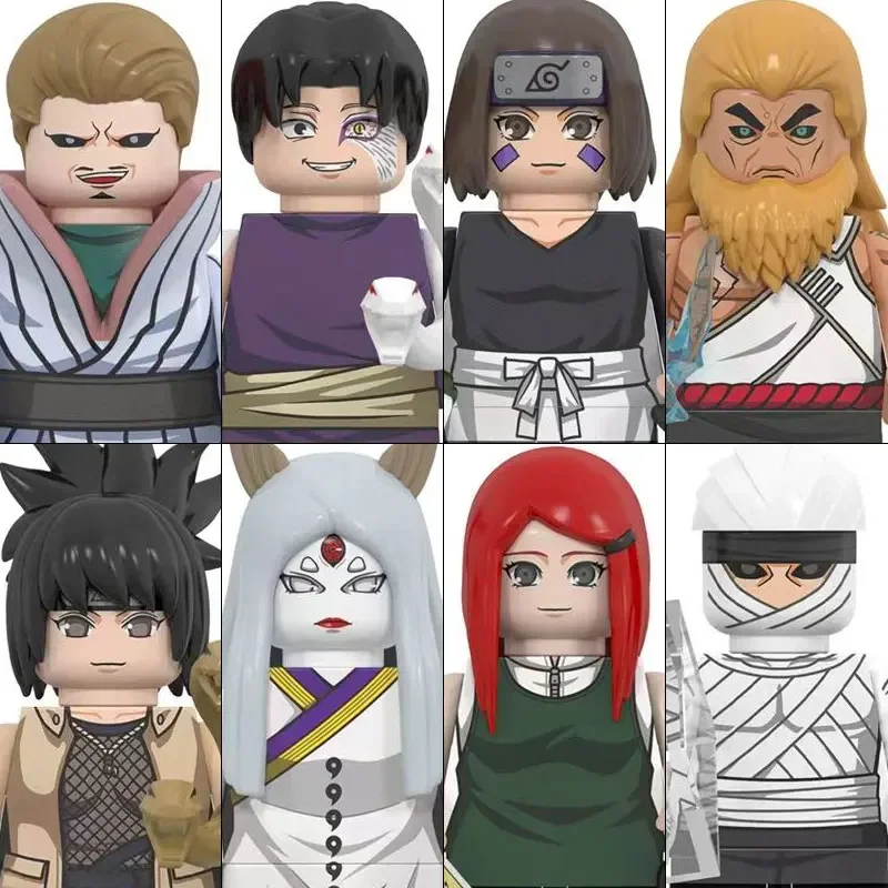 2024 heiße Spielzeuge Nahkampf bleiche Sasuke Kakashi Ruffy Yuji Gojo Ziegel Bausteine Anime Cartoon