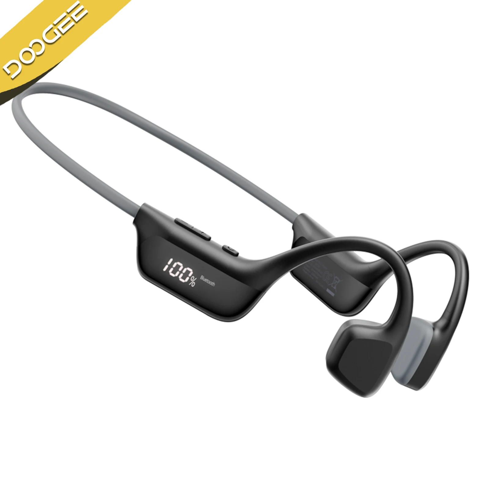 DOOGEE BoneBeat Run Digital Bone Conduction Sport Headphones Open-Ear IP67 Waterproof With LED Digital Display Wireless Headset