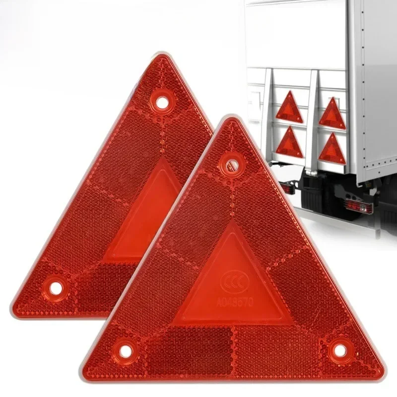 Tiras reflexivas de advertência do triângulo Stop Sign, Refletor de segurança para reboque, Placa de