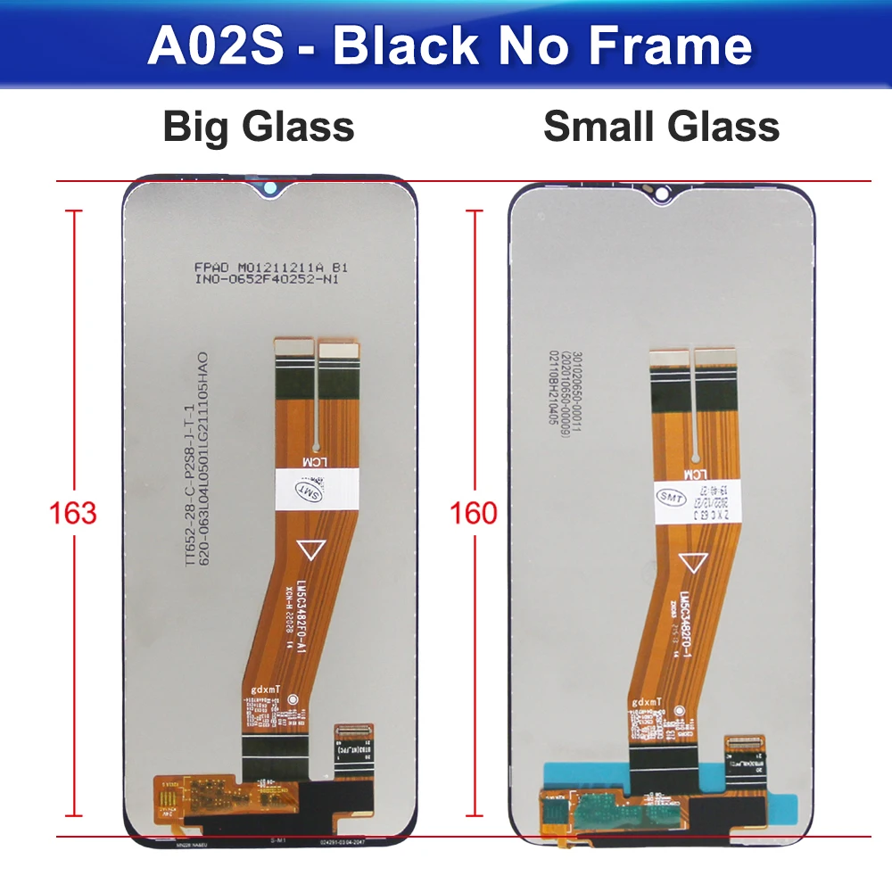 6.5 inch For Samsung A02s LCD A025M A025F/DS A025G/DS LCD Display Touch Screen with frame Digitizer Assembly replace