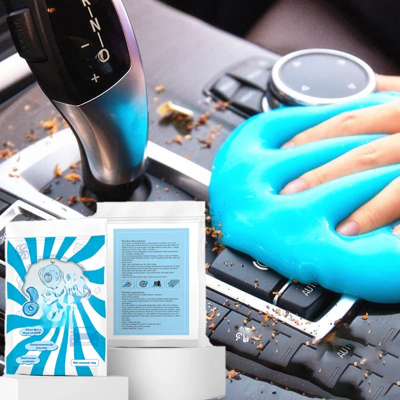 Gel de nettoyage de voiture colle douce sortie d'air de voiture boue d'aspirateur multi-fonction clavier écart nettoyage boue voiture écart poussière saleté nettoyant Gel doux